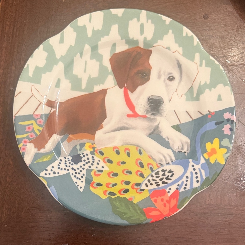 Anthropologie Floral Decorative Plate